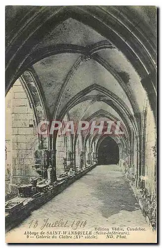 Cartes postales Abbaye de Saint Wandrille Seine Interieure Galerie du Clotre