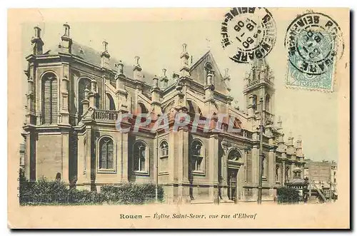 Cartes postales Rouen Eglise Saint Sever Vue Rue d'Elbeuf