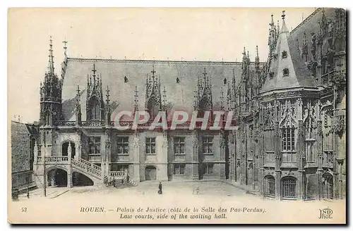 Cartes postales Rouen Palais de Justice cote de la Salle des Pas Perdus