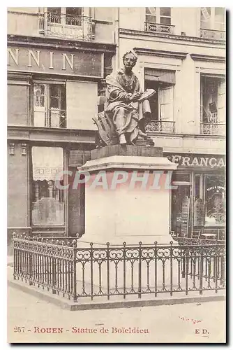 Cartes postales Rouen Statue de Boieldieu