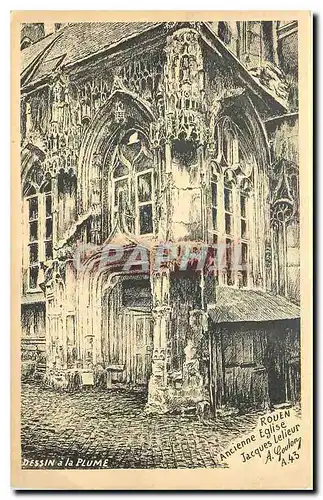 Cartes postales Rouen Dessin a la Plume