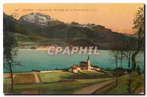 Cartes postales Annecy Eglise de Sevrier et la Tournette