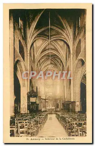 Cartes postales Annecy Interieur de la Cathedrale