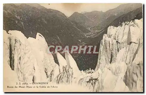 Cartes postales Chamonix Route du Mont Blanc et la Vallee de l'Arve