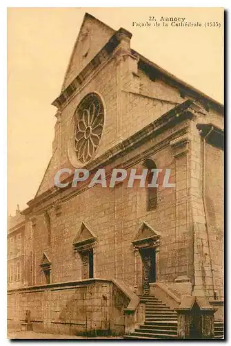 Cartes postales Annecy Facade de la cathedrale