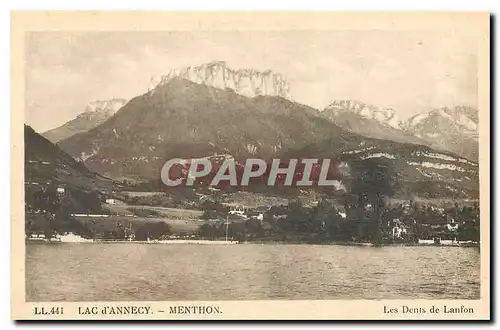 Ansichtskarte AK Lac d'Annecy Menthon Les Dents de Lanfon