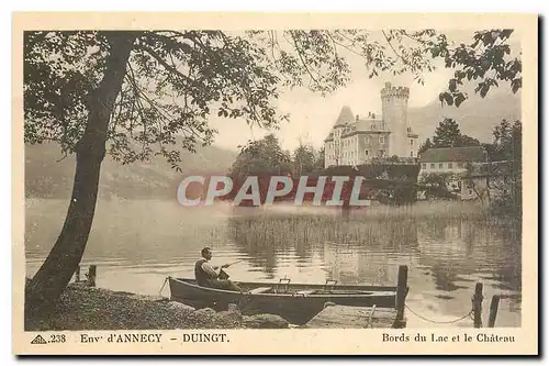 Cartes postales Env d'Annecy Duingt Bords du Lac et le Chateau