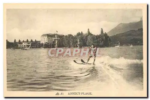 Cartes postales Annecy Plage Ski Nautique