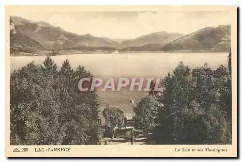 Cartes postales Lac d'Annecy Le Lac et ses Montagnes