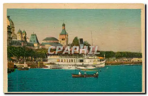 Cartes postales Evian les Bains Le Port Depart du Vapeur Savoie Bateau