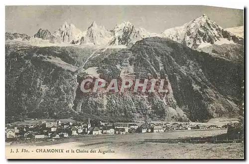 Ansichtskarte AK Chamonix et la Chaine des Aiguilles