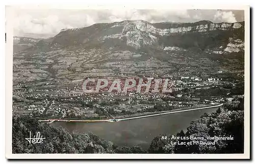 Cartes postales Aix les Bains Vue generale Le Lac et Mt Revard
