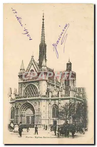 Cartes postales Paris Eglise Saint Laurent