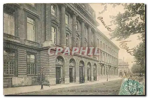 Cartes postales Paris Hotel de la Monnale