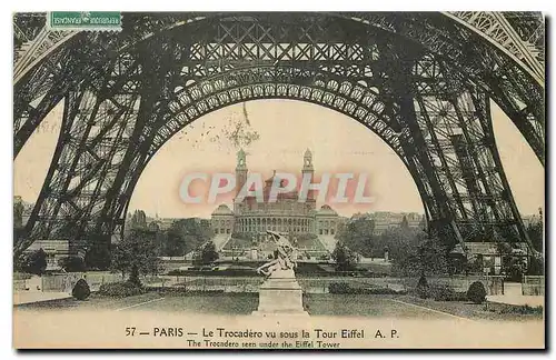 Cartes postales Paris Le Trocadero vu sous la Tour Eiffel