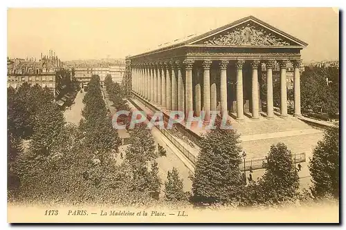 Cartes postales Paris La Madeleine et la Place