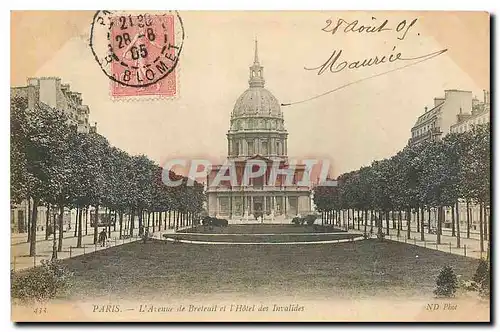 Ansichtskarte AK Paris l'Avenue de Breteuil et l'Hotel des Invalides