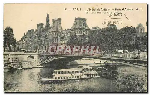 Ansichtskarte AK Paris l'Hotel de Ville et le Pont d'Arcole