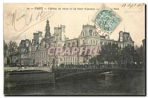 Ansichtskarte AK Paris l'Hotel de Ville et le Pont d'Arcole