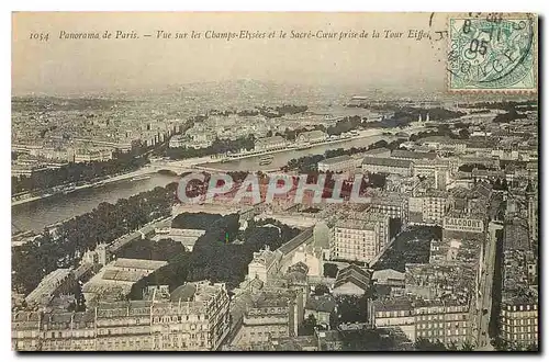 Ansichtskarte AK Panorama de Paris Vue sur les Champs Elysees et le Sacre Coeur prise de la Tour Eiffel