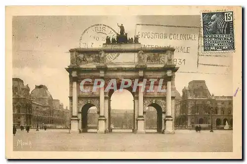 Cartes postales Paris l'Arc de Triomphe du Carrousel