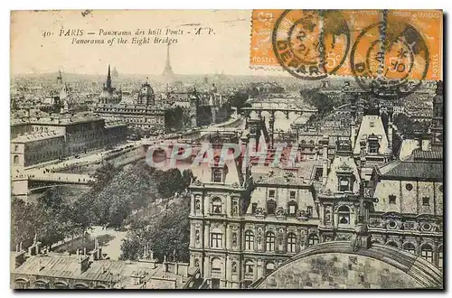 Cartes postales Paris Panorama des huit Ponts