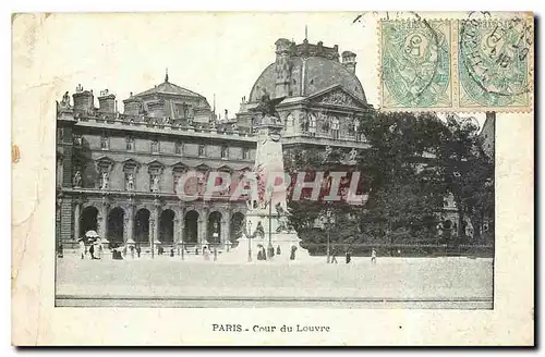 Cartes postales Paris Cour du Louvre