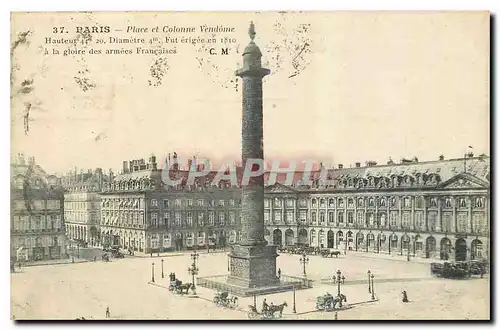 Cartes postales Paris Place et Colonne Vendome