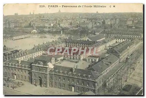 Cartes postales Paris Panorama de l'Ecole Militaire Militaria