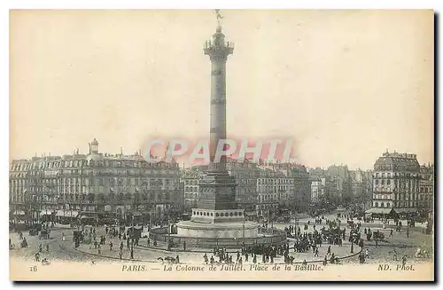 Cartes postales Paris La Colonne de Juillet Place de la Bastille