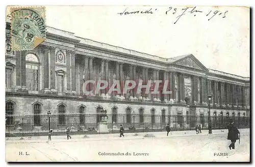 Cartes postales Colonnades du Louvre Paris