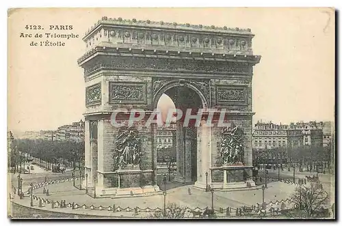 Cartes postales Paris Arc de Triomphe de l'Etoile