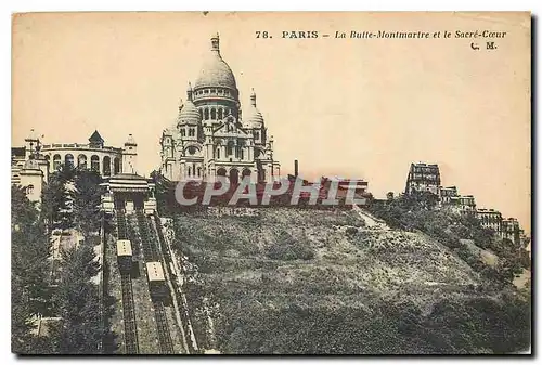 Cartes postales Paris La Butte Montmartre et le Sacre Coeur