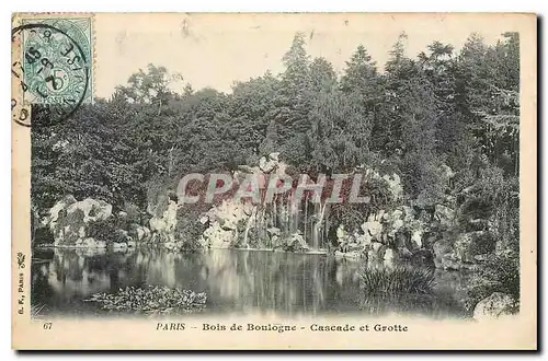 Ansichtskarte AK Paris Bois de Boulogne Cascade et Grotte