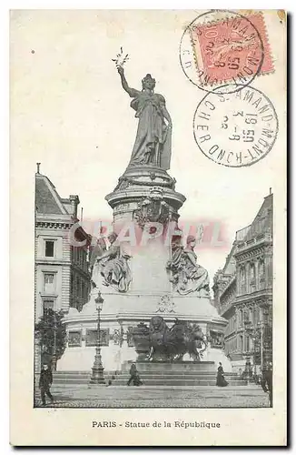 Ansichtskarte AK Paris Statue de la Republique Lion