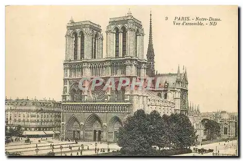 Cartes postales Paris Notre Dame Vue d'Ensemble