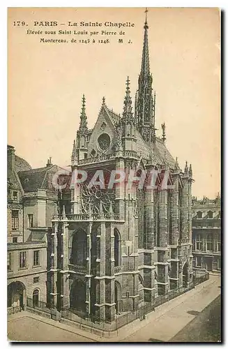 Cartes postales Paris La Sainte Chapelle Elevee sous Saint Louis par Pierre de Montereau