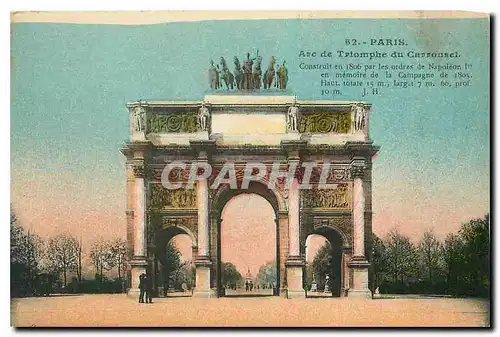 Cartes postales Paris Arc de Triomphe du Carrousel