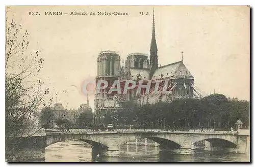 Ansichtskarte AK Paris Abside de Notre Dame