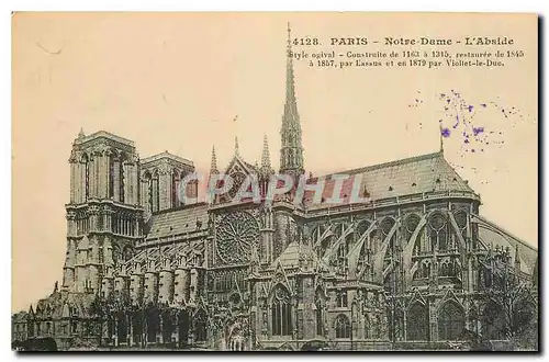 Ansichtskarte AK Paris Notre Dame L'Abside Style ogival