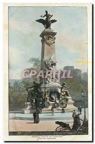 Ansichtskarte AK Paris Statue de Gambetta Cour du Carrousel