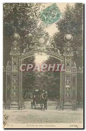 Cartes postales Entree du Parc Monceau Paris