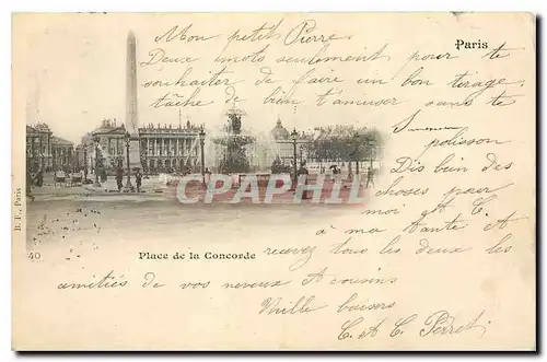 Cartes postales Paris Place de la Concorde