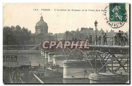 Cartes postales Paris L'Institut de France et le Pont des Armes Elixir Combier