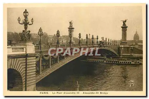 Cartes postales Paris Le Pont Alexandre III