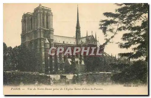 Ansichtskarte AK Paris Vue de Notre Dame prise de l'Eglise Saint Julien le Pauvre