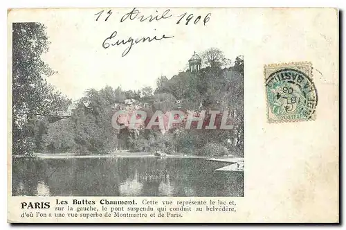 Ansichtskarte AK Paris Les Buttes Chaumont Cette vue represente le Lac