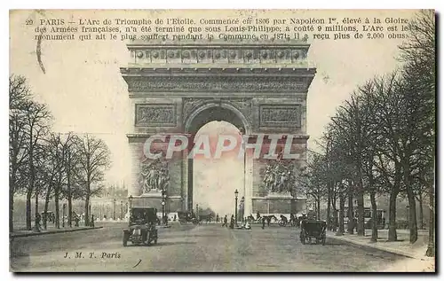 Cartes postales Paris L'Arc de Triomphe de l'Etoile