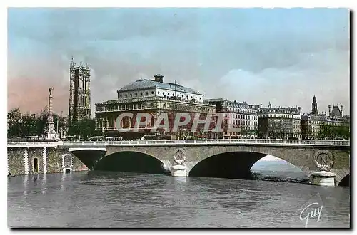 Ansichtskarte AK Paris et ses Merveilles Le pont au Change la place du Chatelet et la Tour Saint Jacques