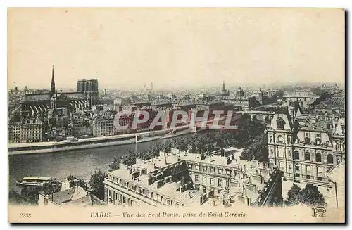 Cartes postales Paris Vue des Sept Ponts prise de Saint Gervais